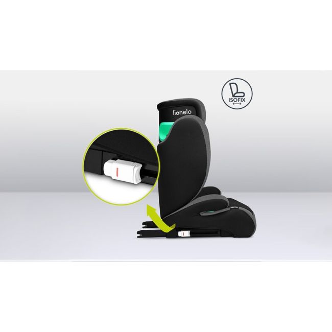 Lionelo - Scaun auto, Hugo i-Size, Universal, Orientare in directia sensului de mers, Reglabil, Conform standardului de securitate R129, 100-150 cm, 4-12 ani, Roz BYNLO-HUGO_I-SIZE_PINK_BABY