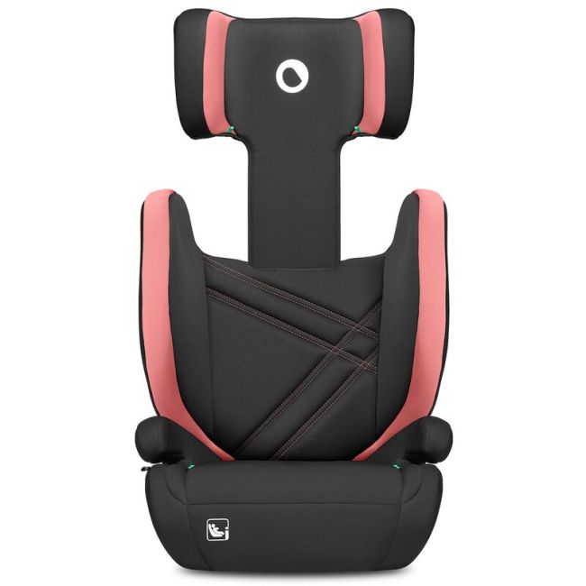 Lionelo - Scaun auto, Hugo i-Size, Universal, Orientare in directia sensului de mers, Reglabil, Conform standardului de securitate R129, 100-150 cm, 4-12 ani, Roz BYNLO-HUGO_I-SIZE_PINK_BABY