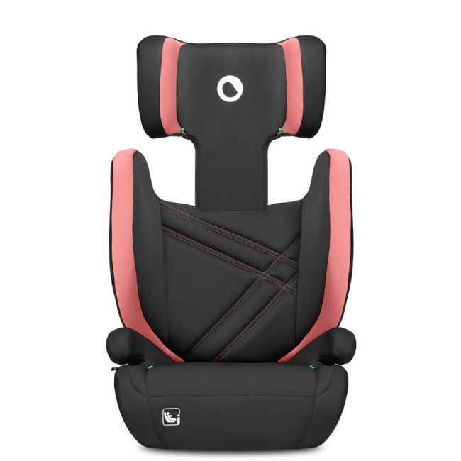 Lionelo - Scaun auto, Hugo i-Size, Universal, Orientare in directia sensului de mers, Reglabil, Conform standardului de securitate R129, 100-150 cm, 4-12 ani, Roz BYNLO-HUGO_I-SIZE_PINK_BABY