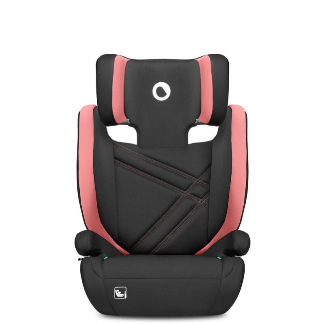 Lionelo - Scaun auto, Hugo i-Size, Universal, Orientare in directia sensului de mers, Reglabil, Conform standardului de securitate R129, 100-150 cm, 4-12 ani, Roz BYNLO-HUGO_I-SIZE_PINK_BABY
