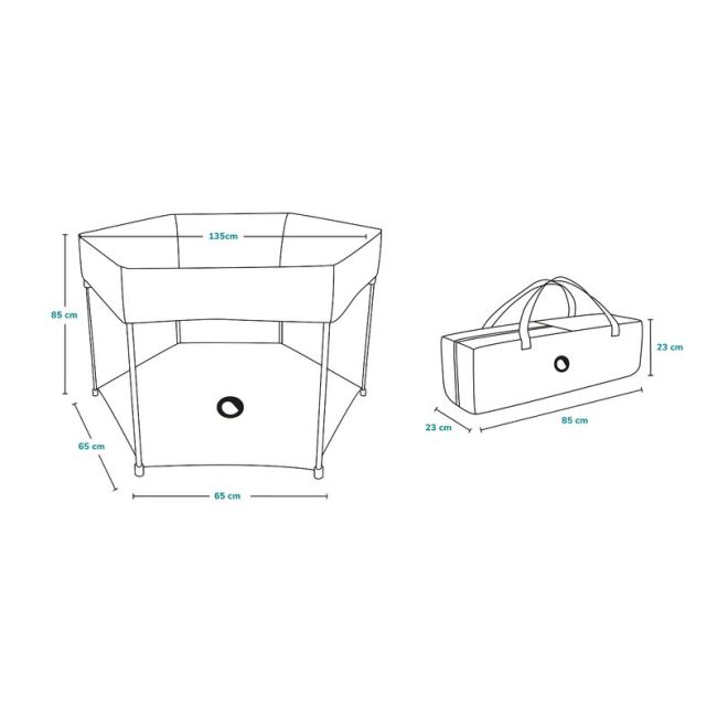 Lionelo - Tarc de joaca Roel, Pliere ultra-compacta, Conform cu standardul europeane de securitate EN12227, Multicolor BYNLO-ROEL_GREY_MULTICOLOR