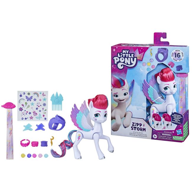 MY LITTLE PONY SET FIGURINA STYLE OF THE DAY ZIPP STORM 14CM VIVF6349_F6452