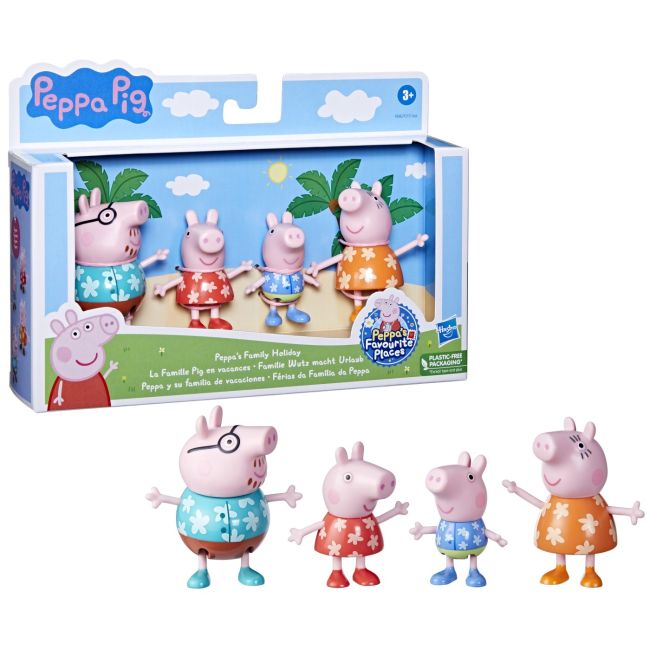 PEPPA PIG SET FIGURINE FAMILIA PIG IN VACANTA VIVF2171_F8082
