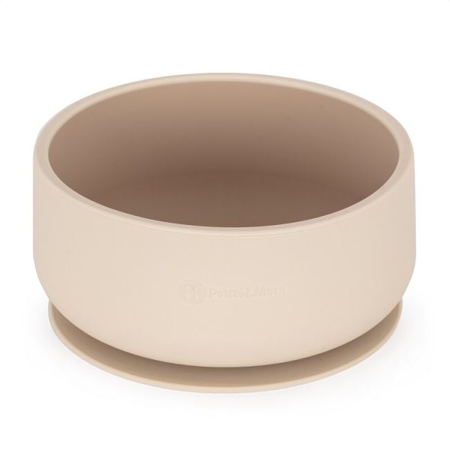 Petite&Mars - Bol Take&Match, Cu ventuza, Silicon, Fara BPA, 450 ml, 6 luni+, Bej BYN718818