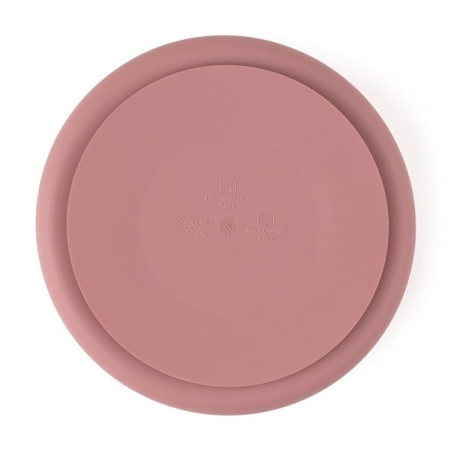 Petite&Mars - Farfurie compartimentata Take&Match, Rotunda, Cu ventuza si 3 compartimente, Silicon, Fara BPA, 500 ml, 6 luni+, Roz BYN715820
