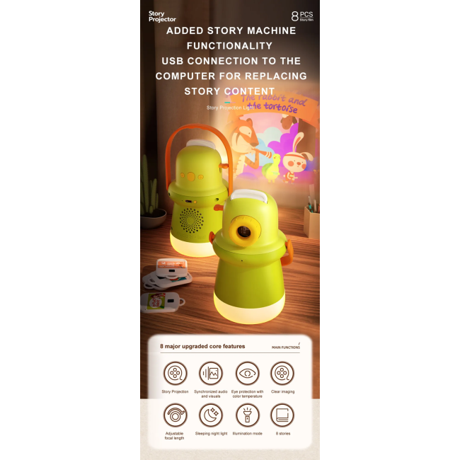 Proiectori povesti cu audio limba engleza si lampa de veghe Mideer CT6272 BBJCT6272_Initiala