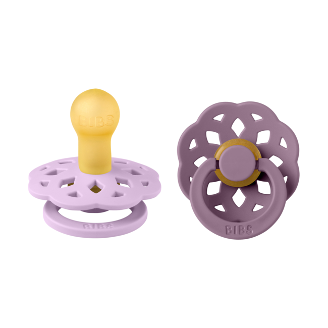 Bibs - set 2 suzete boheme latex, tetina rotunda, 0 luni +-mauve/violet sky bbb230134