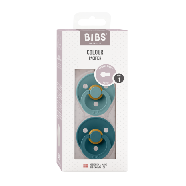 Bibs - set 2 suzete colour latex, tetina rotunda, 0 luni +-island sea/forest lake bbb110432