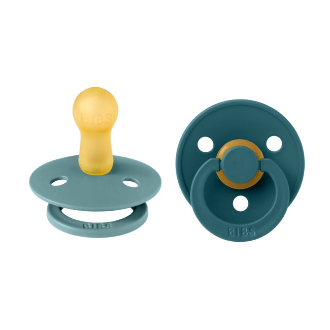 Bibs - set 2 suzete colour latex, tetina rotunda, 6 luni +-island sea/forest lake bbb120432