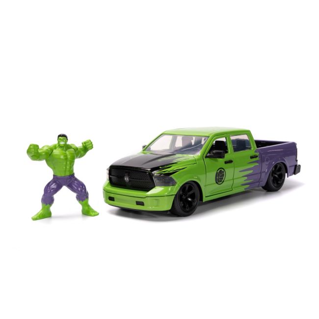 JADA MARVEL SET FIGURINA HULK SI MASINUTA METALICA RAM 1500 2014 SCARA 1:24 VIV253225029