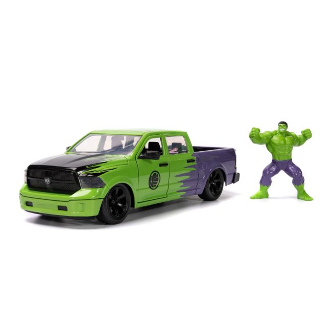 JADA MARVEL SET FIGURINA HULK SI MASINUTA METALICA RAM 1500 2014 SCARA 1:24 VIV253225029
