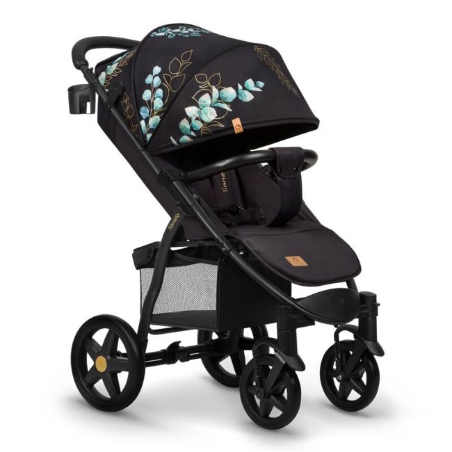 Lionelo - Carucior sport Annet Plus, Editie limitata, De la nastere, Cu accesorii si capotina XXL reglabila, 0 - 22 Kg, Conform cu standardele europene de securitate EN1888-1 si EN1888-2, Negru BYNLO-ANNET_PLUS_GOLDEN_MOMENTS