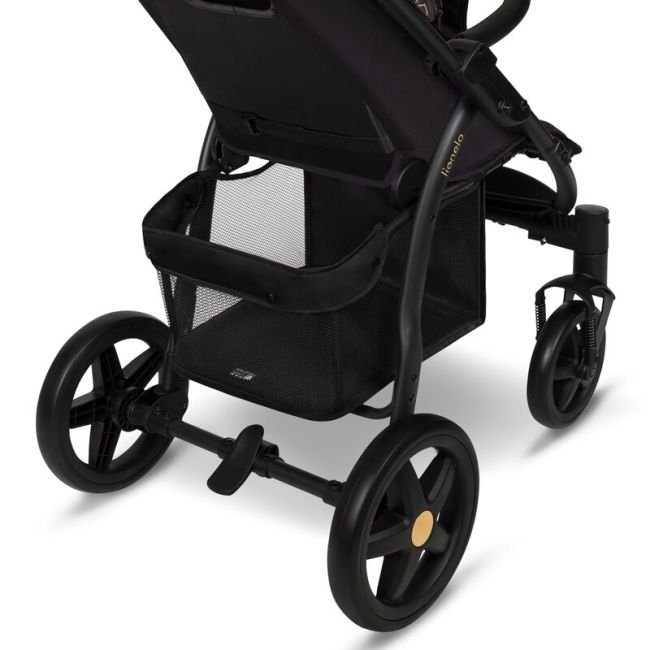 Lionelo - Carucior sport Annet Plus, Editie limitata, De la nastere, Cu accesorii si capotina XXL reglabila, 0 - 22 Kg, Conform cu standardele europene de securitate EN1888-1 si EN1888-2, Negru BYNLO-ANNET_PLUS_GOLDEN_MOMENTS