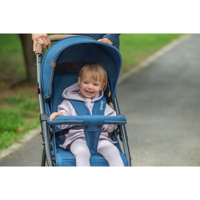 Lionelo - Carucior sport Annet Plus, Editie limitata, De la nastere, Cu accesorii si capotina XXL reglabila, 0 - 22 Kg, Conform cu standardele europene de securitate EN1888-1 si EN1888-2, Negru BYNLO-ANNET_PLUS_GOLDEN_MOMENTS