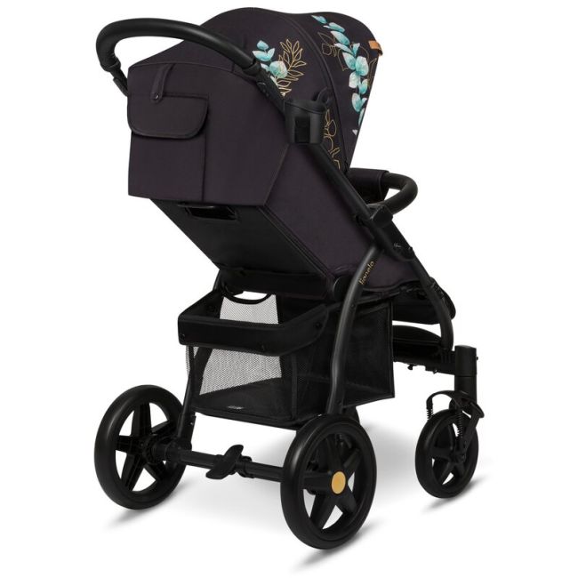 Lionelo - Carucior sport Annet Plus, Editie limitata, De la nastere, Cu accesorii si capotina XXL reglabila, 0 - 22 Kg, Conform cu standardele europene de securitate EN1888-1 si EN1888-2, Negru BYNLO-ANNET_PLUS_GOLDEN_MOMENTS