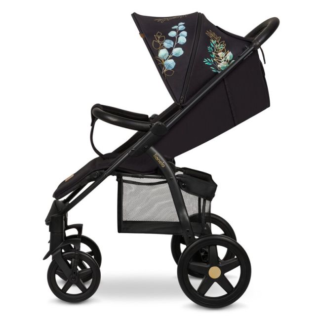 Lionelo - Carucior sport Annet Plus, Editie limitata, De la nastere, Cu accesorii si capotina XXL reglabila, 0 - 22 Kg, Conform cu standardele europene de securitate EN1888-1 si EN1888-2, Negru BYNLO-ANNET_PLUS_GOLDEN_MOMENTS