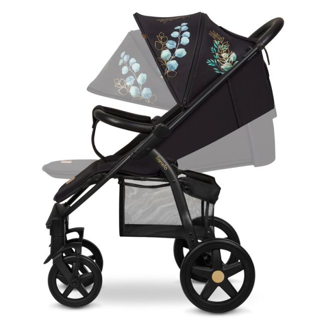 Lionelo - Carucior sport Annet Plus, Editie limitata, De la nastere, Cu accesorii si capotina XXL reglabila, 0 - 22 Kg, Conform cu standardele europene de securitate EN1888-1 si EN1888-2, Negru BYNLO-ANNET_PLUS_GOLDEN_MOMENTS