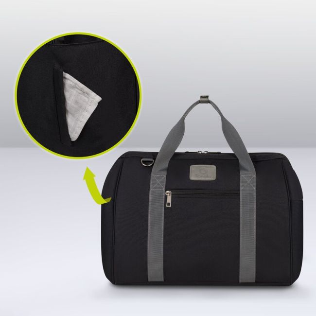 Lionelo - Geanta pentru mamici Ida Cu multiple compartimente, Negru BYNLO-IDA_BLACK_ONYX