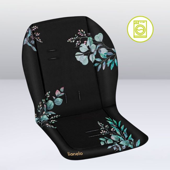 Lionelo - Insertie carucior, Editie limitata, Ajustabila pentru fiecare carucior, Cu orificii pentru centurile de siguranta, Cu imprimeu fata-verso, Din material hidrofob, 48x72x1 cm, Gri BYNLO-SEATLINER_GOLDEN_MOMENTS_GREY