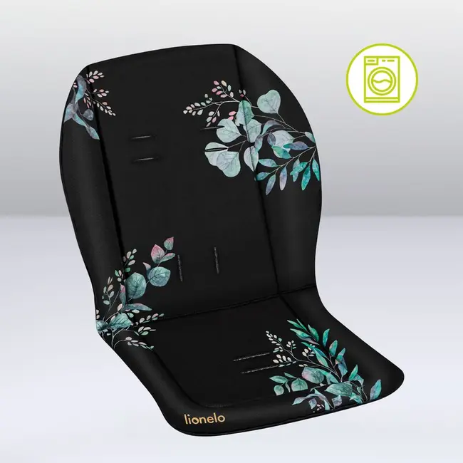 Lionelo - Insertie carucior, Editie limitata, Ajustabila pentru fiecare carucior, Cu orificii pentru centurile de siguranta, Cu imprimeu fata-verso, Din material hidrofob, 48x72x1 cm, Gri BYNLO-SEATLINER_GOLDEN_MOMENTS_GREY