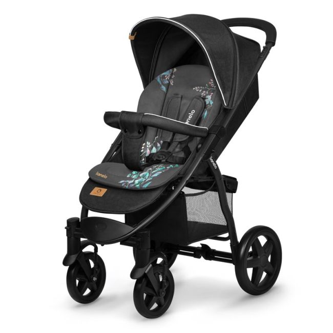 Lionelo - Insertie carucior, Editie limitata, Ajustabila pentru fiecare carucior, Cu orificii pentru centurile de siguranta, Cu imprimeu fata-verso, Din material hidrofob, 48x72x1 cm, Gri BYNLO-SEATLINER_GOLDEN_MOMENTS_GREY