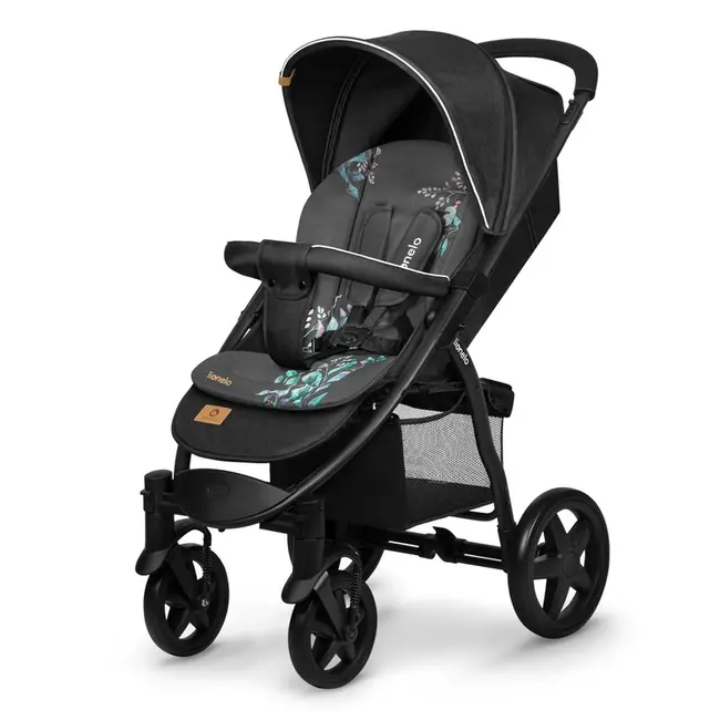 Lionelo - Insertie carucior, Editie limitata, Ajustabila pentru fiecare carucior, Cu orificii pentru centurile de siguranta, Cu imprimeu fata-verso, Din material hidrofob, 48x72x1 cm, Gri BYNLO-SEATLINER_GOLDEN_MOMENTS_GREY