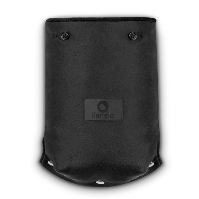 Lionelo - Manusi termice pentru carucior, Universale, Impermeabile, Interior din lana, Cu blana ecologica detasabila, Negru BYNLO-HANDMUFF_BLACK