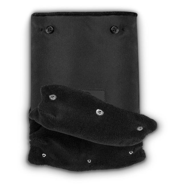 Lionelo - Manusi termice pentru carucior, Universale, Impermeabile, Interior din lana, Cu blana ecologica detasabila, Negru BYNLO-HANDMUFF_BLACK
