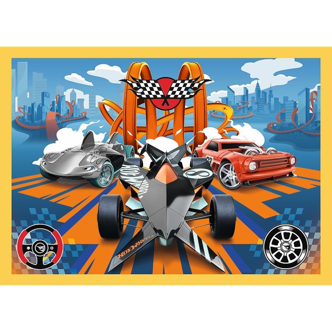 PUZZLE TREFL 4IN1 HOT WHEELS VEHICULE VIV34627