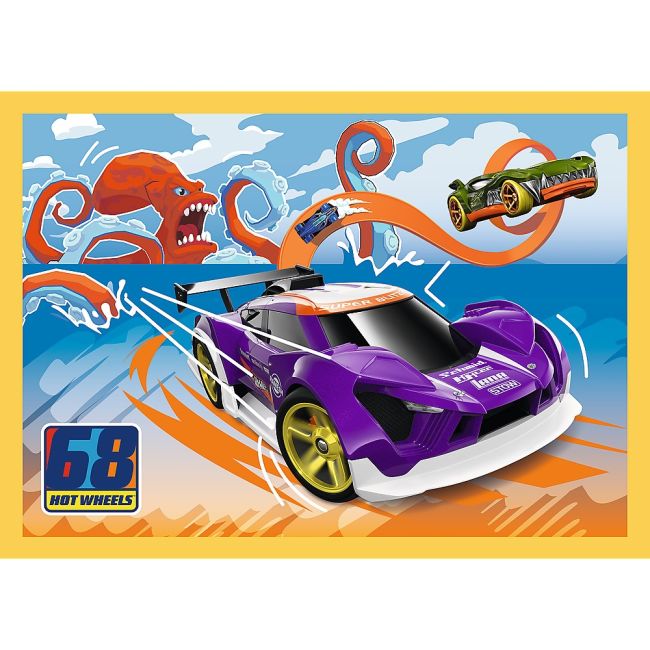 PUZZLE TREFL 4IN1 HOT WHEELS VEHICULE VIV34627