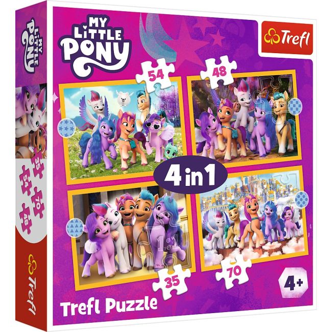 PUZZLE TREFL 4IN1 MY LITTLE PONY SA CUNOASTEM PONEII VIV34624