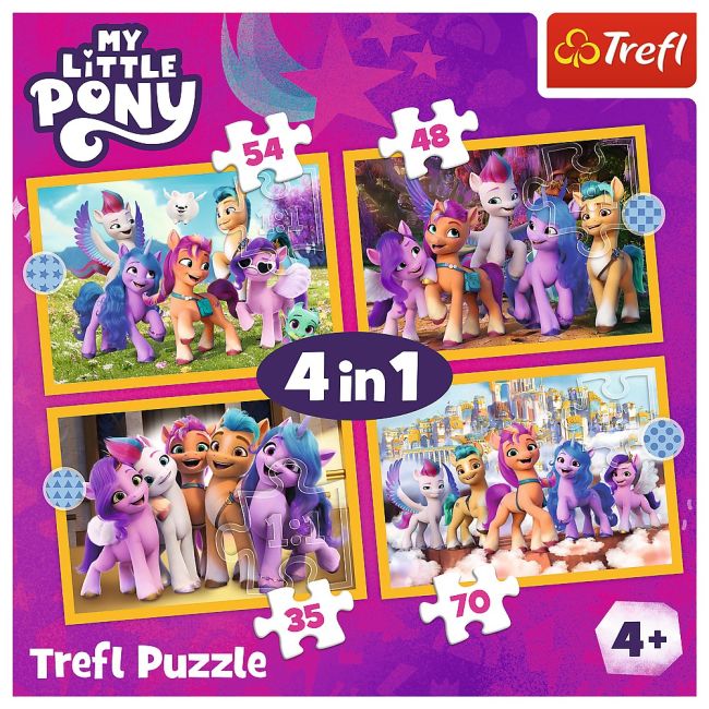 PUZZLE TREFL 4IN1 MY LITTLE PONY SA CUNOASTEM PONEII VIV34624