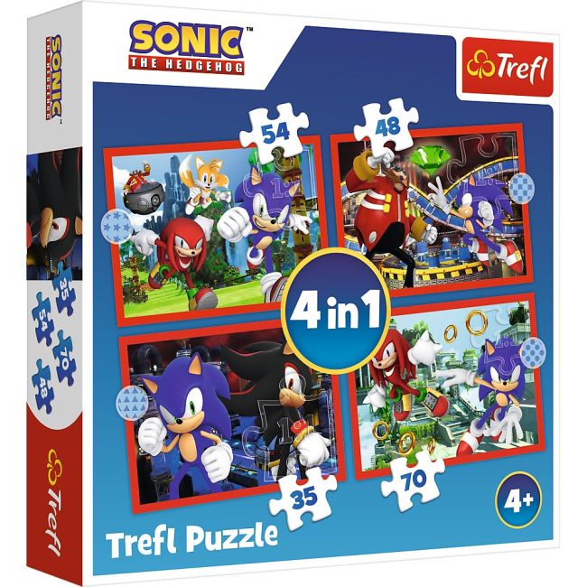 PUZZLE TREFL 4IN1 SONIC AVENTURILE LUI SONIC VIV34625
