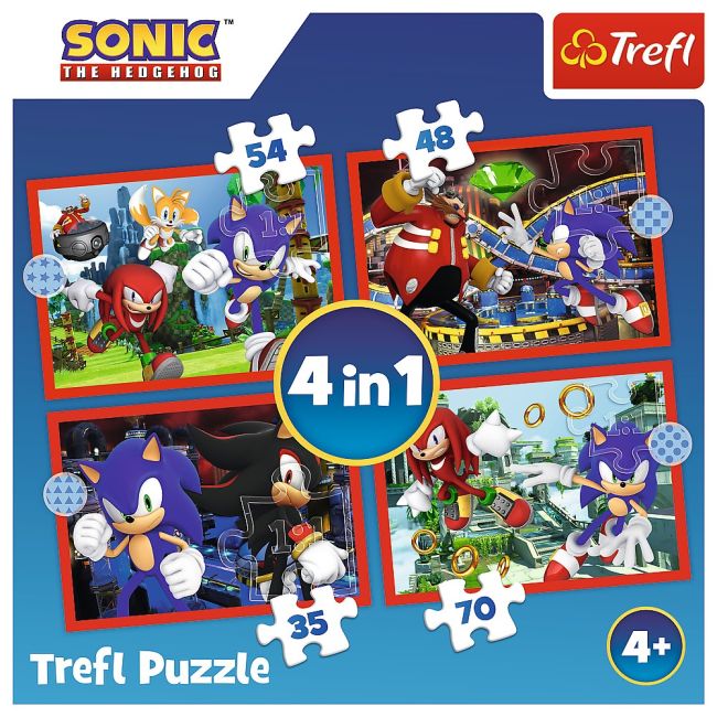 PUZZLE TREFL 4IN1 SONIC AVENTURILE LUI SONIC VIV34625
