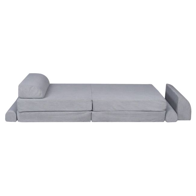 Playset Modular Canapea Premium Velur Reiat   Corduroy  Spuma ,   Gri Pjbsdps01ie
