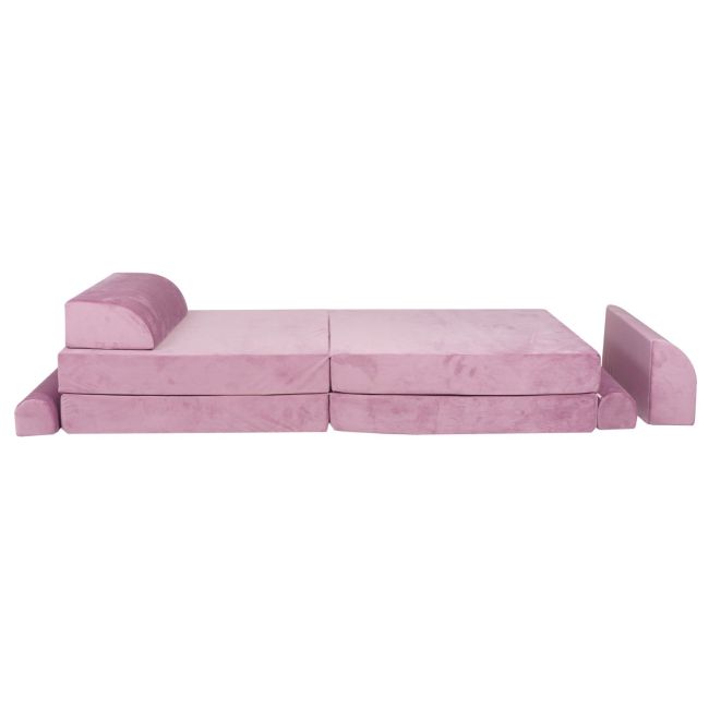 Playset Modular Canapea Premium Velvet Spuma ,   Roz Pjbsdp02ie