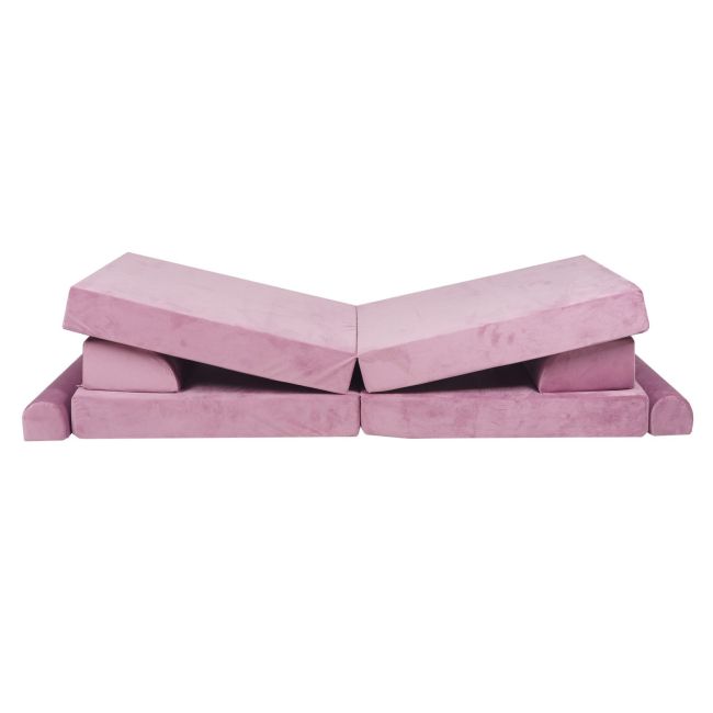 Playset Modular Canapea Premium Velvet Spuma ,   Roz Pjbsdp02ie