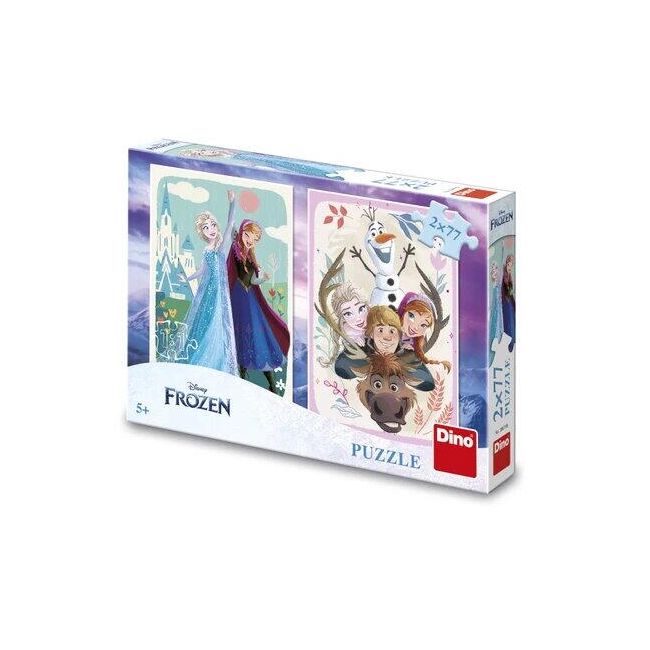 Puzzle 2 in 1 - anna si elsa (2 x 77 piese)