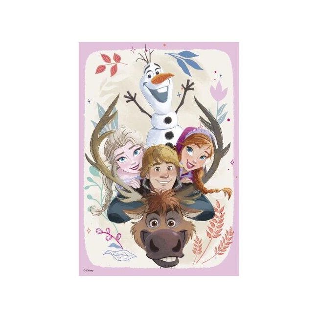 Puzzle 2 in 1 - anna si elsa (2 x 77 piese)