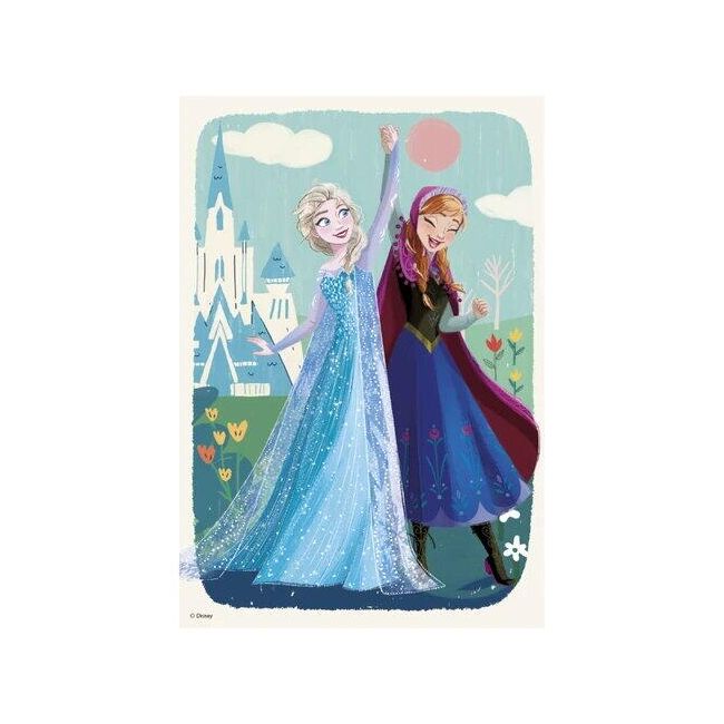 Puzzle 2 in 1 - anna si elsa (2 x 77 piese)