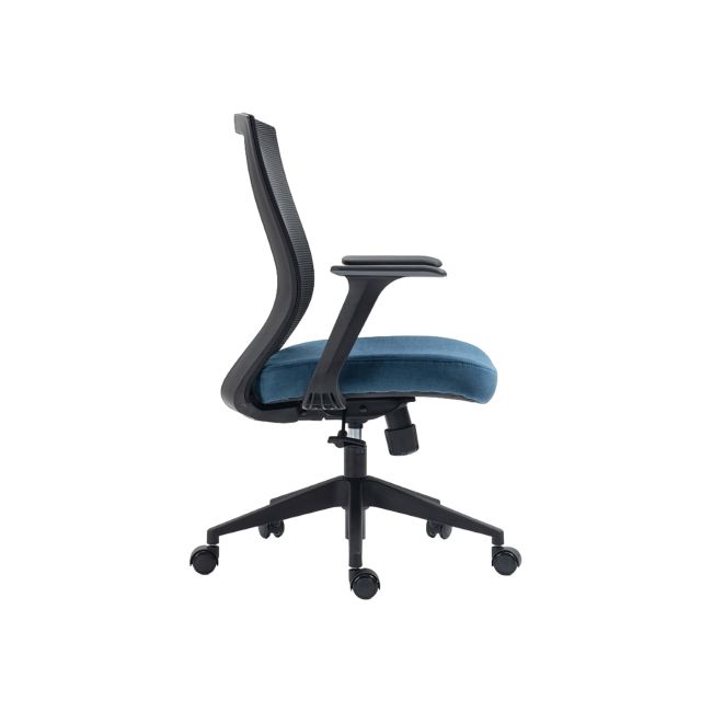 Scaun birou egonomic sl q328, mesh, inaltime reglabila, roti pivotante, cadru polipropilena, 136 kg, negru/albastru drm10256