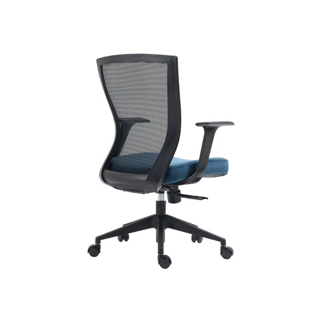 Scaun birou egonomic sl q328, mesh, inaltime reglabila, roti pivotante, cadru polipropilena, 136 kg, negru/albastru drm10256