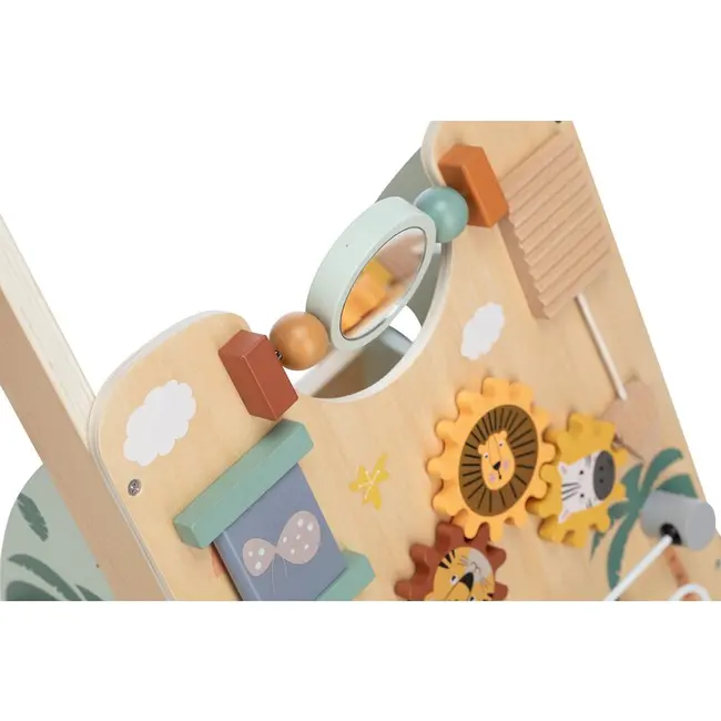 Antepremergator cu multiple activitati, Din lemn, My First Steps, 31.8 x 26.5 x45.5 cm, Free2Play, Safari BYN80593