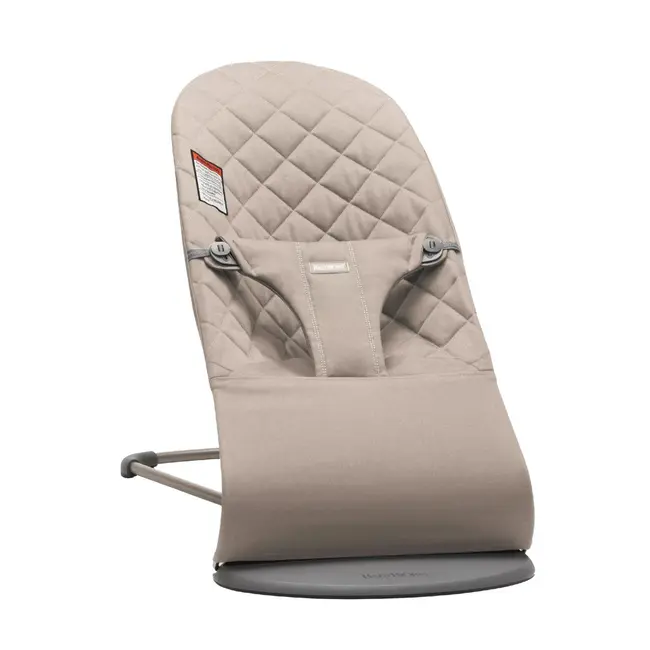 BabyBjorn - Balansoar Bliss Sand Grey din tesatura matlasata cu aspect Clasic BSAFE006217A