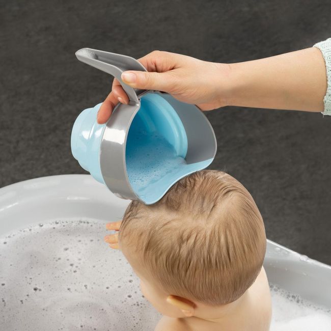 Cana pliabila pentru clatit si spalat parul bebelusului MyHappyBath Cup, fara BPA, 0+ luni, Reer 76082
