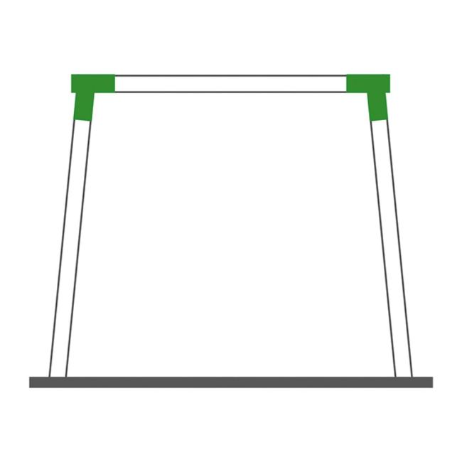 Coltar universal forma patrata, unghi oblic verde kb827020002001