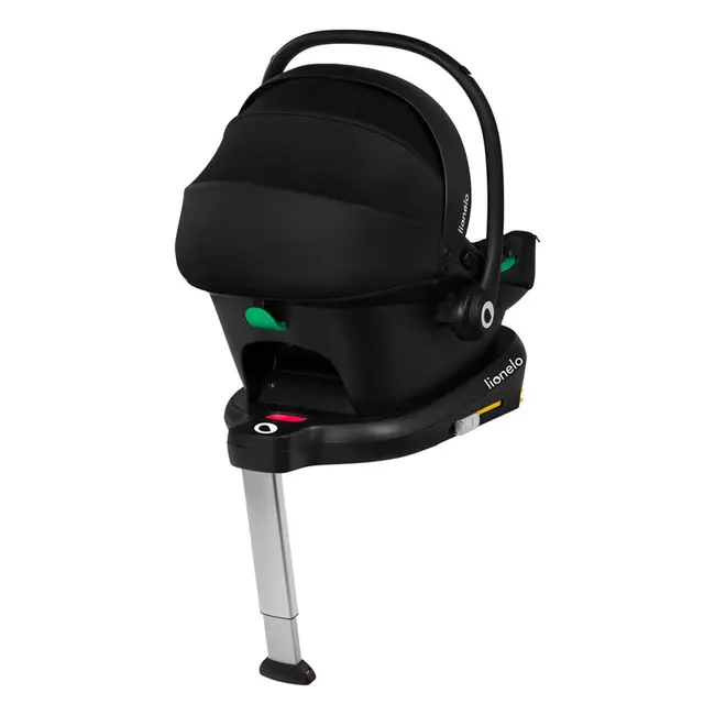 Lionelo - Baza scaun auto i-Size, Astrid, Cu Isofix, Cu indicatori pentru instalare corecta, Negru BYNLO-ASTRID_I-SIZE_BASE_BLACK
