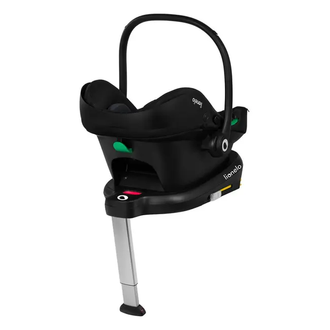 Lionelo - Baza scaun auto i-Size, Astrid, Cu Isofix, Cu indicatori pentru instalare corecta, Negru BYNLO-ASTRID_I-SIZE_BASE_BLACK