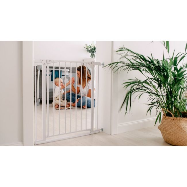 Lionelo - Poarta de siguranta prin presiune Truus Slim, 105 cm, Conform cu standardul europeane de securitate EN1930, Gri/Natur BYNLO-TRUUS_SLIM_GREY_GRAPHITE
