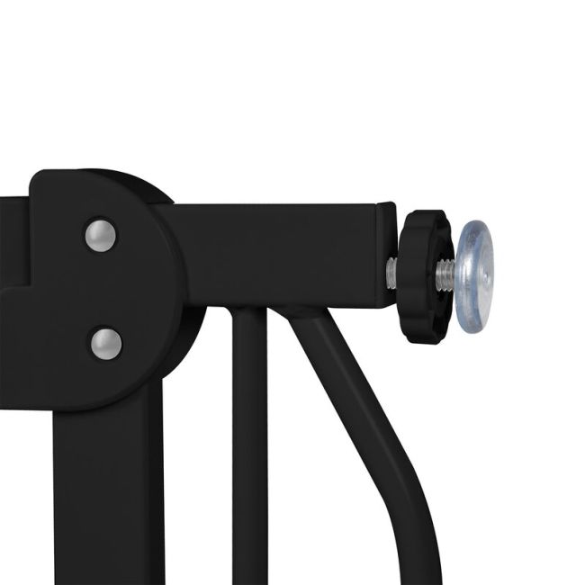 Lionelo - Poarta de siguranta prin presiune Truus Slim, 105 cm, Conform cu standardul europeane de securitate EN1930, Negru/Natur BYNLO-TRUUS_SLIM_BLACK_CARBON_NATURAL